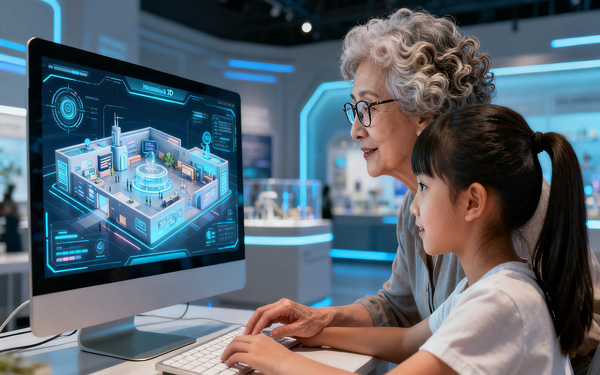 如何让网络虚拟3D展馆适配不同用户的操作能力？