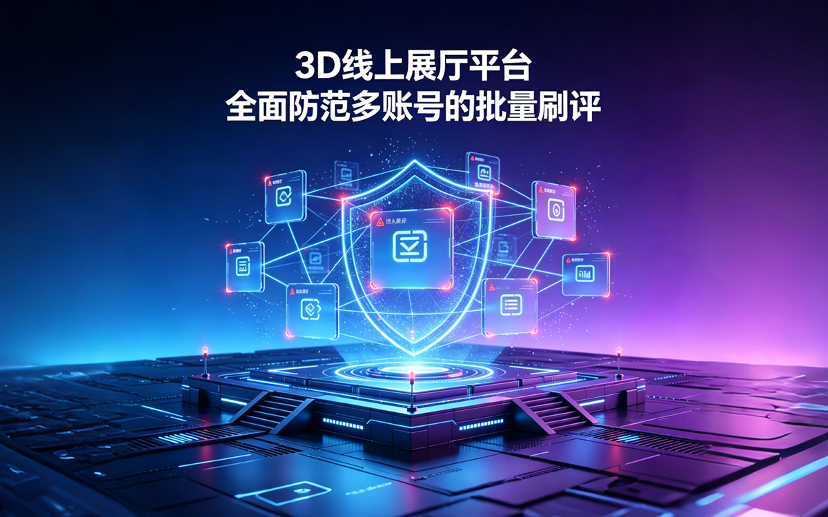 3D线上展厅平台全面防范多账号的批量刷评