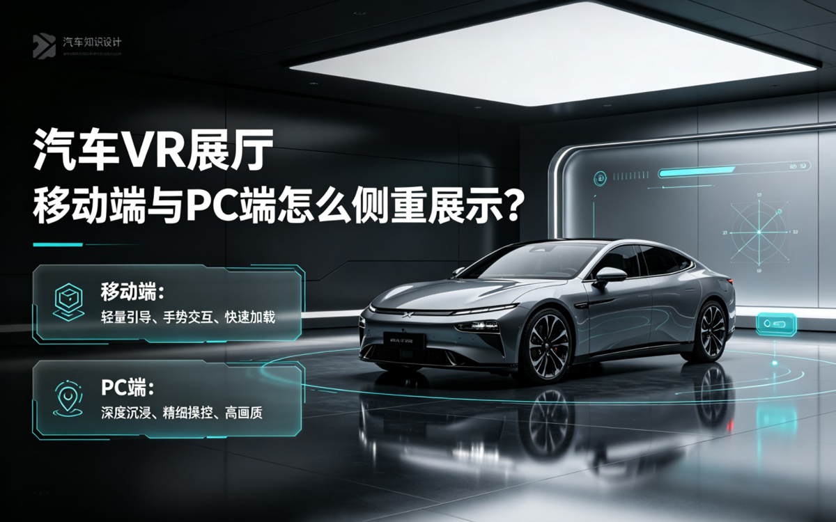 汽车VR展厅在移动端和PC端中,要侧重展示 汽车VR展厅在移动端和PC端中,要侧重展示